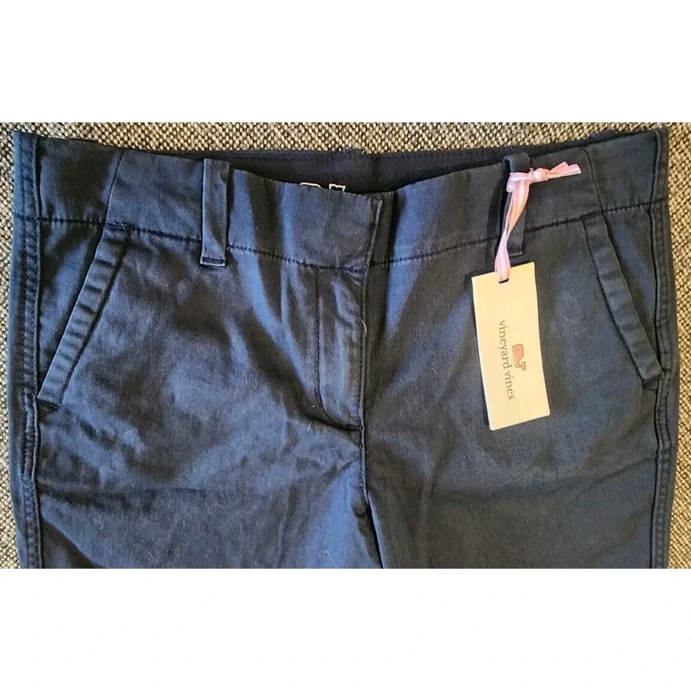 NWT Vineyard Vines‎ Solid Bermuda Short Blue Chino Girls Youth Size 12